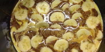 шарлотка с бананами