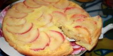 шарлотка с яблоками без масла