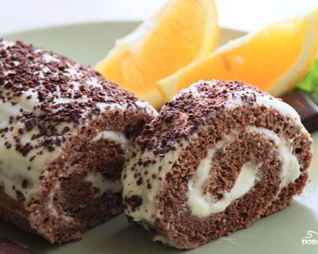 Шоколадно-апельсиновый рулет