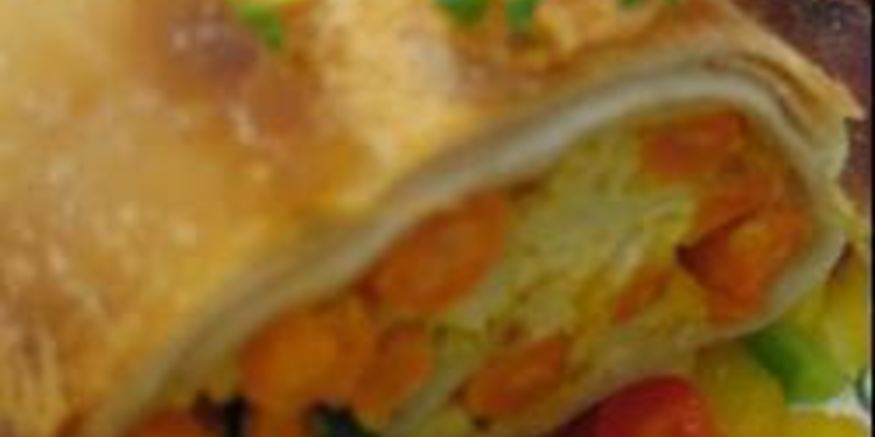 Рецепт домашнего штруделя с овощной начинкой