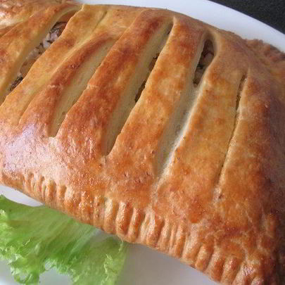 Рыбный штрудель из творожного теста