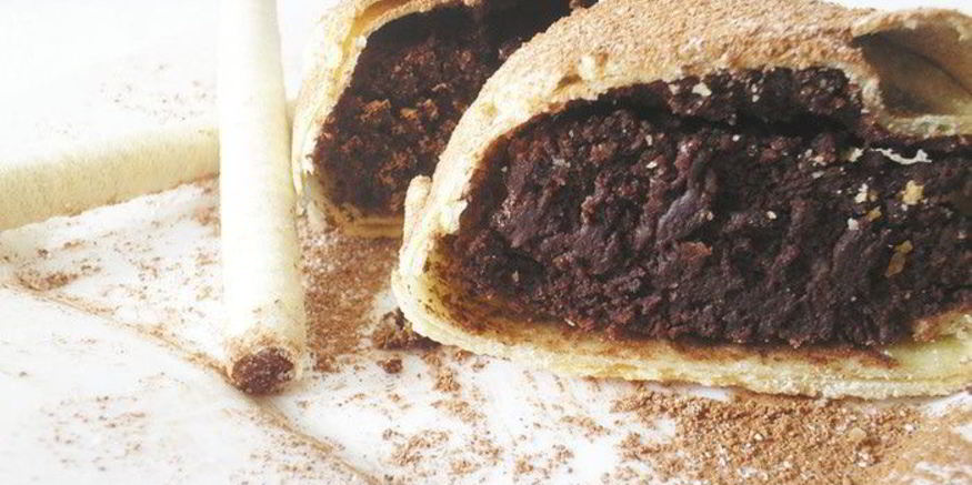 Рецепт шоколадна-орехового штрудель