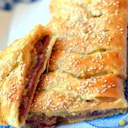 Рецепт Штруделя с кабачками, ветчиной и сыром