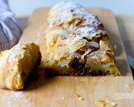 Штрудель с яблоком