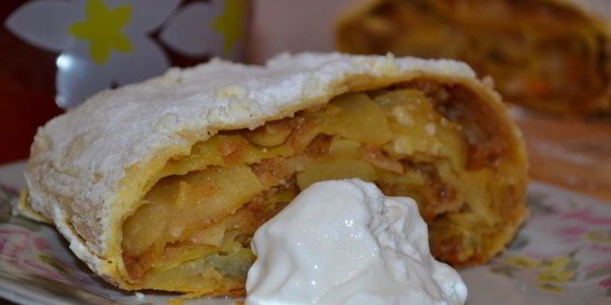 Рецепт яблочно-миндального штрудель