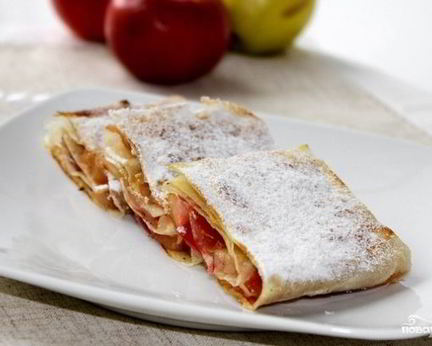 Яблочный штрудель из лаваша