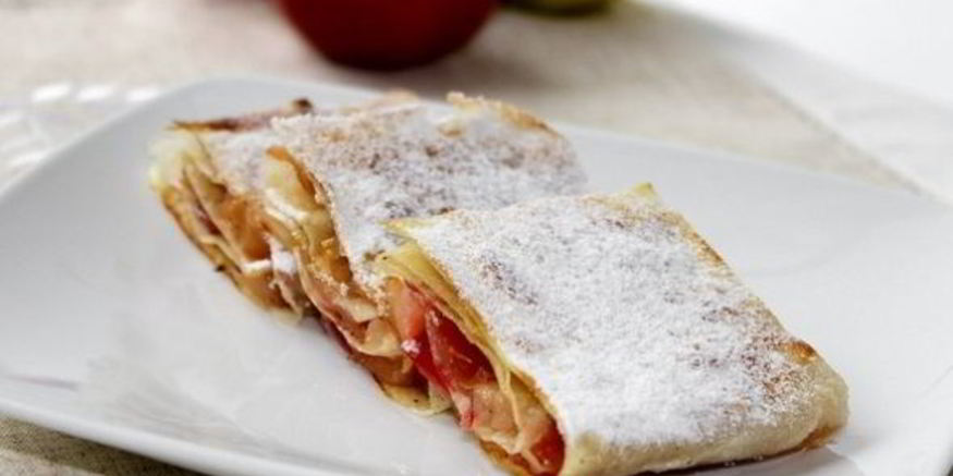 Рецепт яблочного штруделя из лаваша