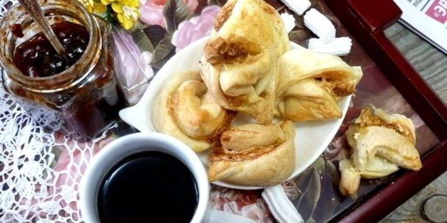 Рецепт слоек с маршмеллоу и орехами