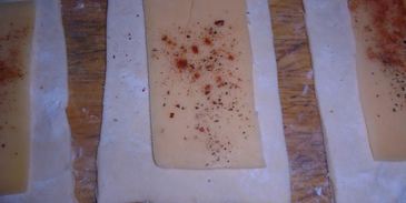 слойки с сыром и морской капустой