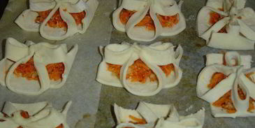 слойки с тыквенно-ореховой начинкой