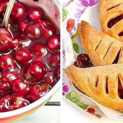 Слойки с вишней