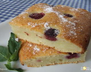 Творожник с малиной