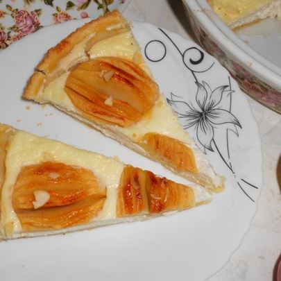 Творожник с яблоками