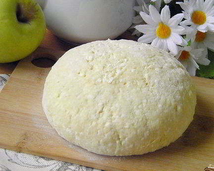 Творожное тесто для пирога с яблоками