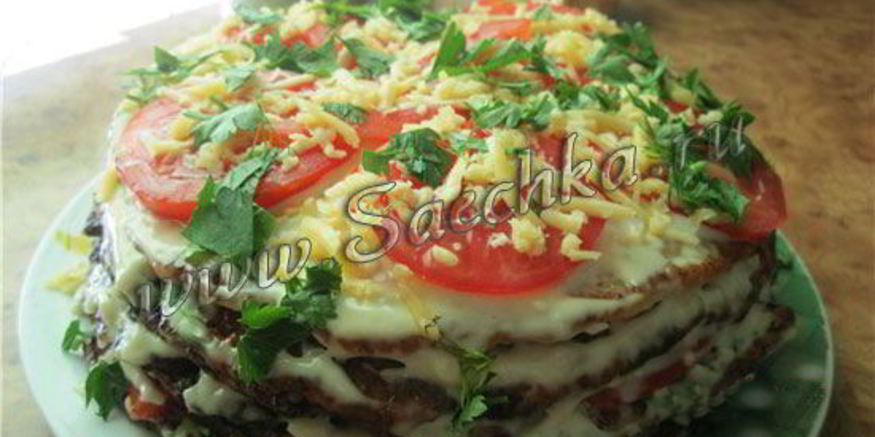 Рецепт кабачкового торта с помидорами