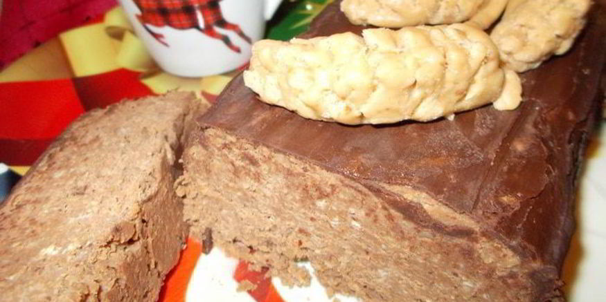 Рецепт рождественского полена трюфель из каштанов