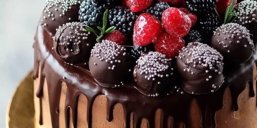 Рецепт шоколадна-ягодного торт