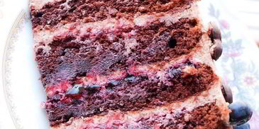 шоколадно-ягодный торт