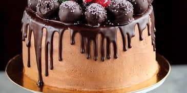 шоколадно-ягодный торт