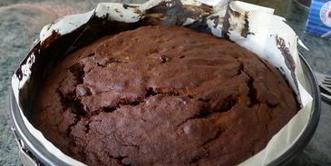 шоколадный торт с бананами