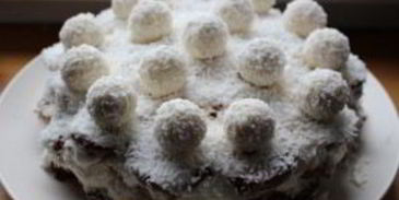 торт без выпечки с рафаэлло