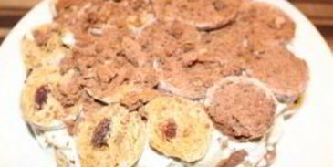 торт без выпечки с рафаэлло