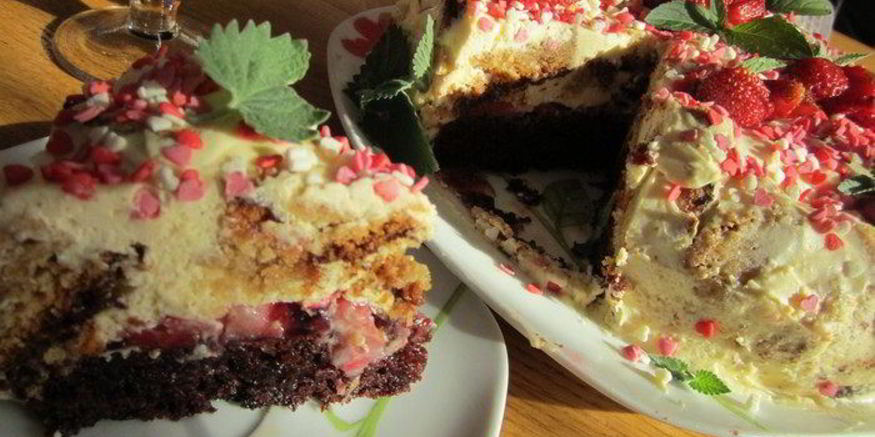 Рецепт торта два бисквита