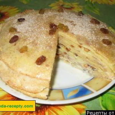 Торт из готовых блинов без выпечки