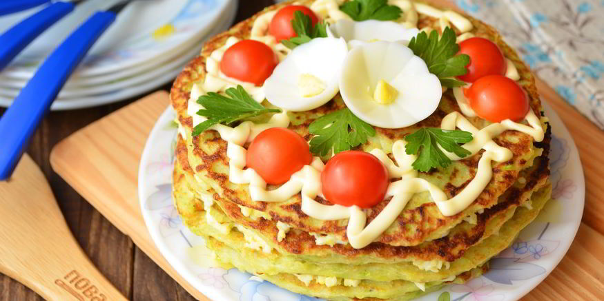 Рецепт торта из кабачковых блинчиков