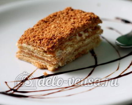 Торт Наполеон со сгущенкой