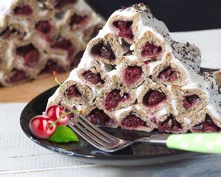 Торт Поленница из заварного теста без яиц