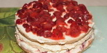 торт с кремом из сливок