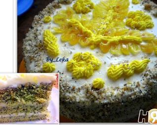 Торт с маком и лимоном Флора