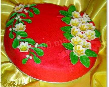 Торт Зимний цветок