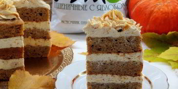 творожный торт с отрубями без сахара