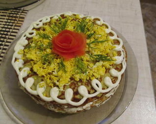 Закусочный торт из кабачков