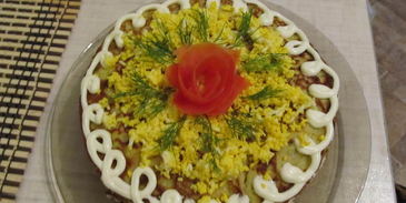 закусочный торт из кабачков