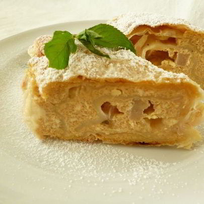 Творожно-грушевый рулет