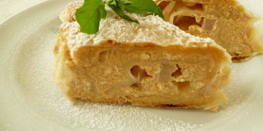 Рецепт творожно-грушевого рулет