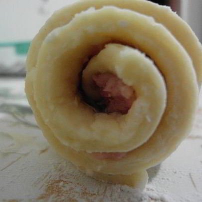 Творожные рулетики-улитки с мясом