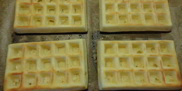 бельгийские вафли с шоколадом и орешками без вафельницы