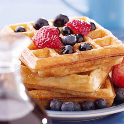Брюссельские вафли со свежими ягодами