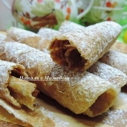 Хрустящие бананово-овсяные вафли