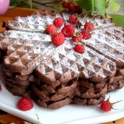 Шоколадные вафли с кокосом