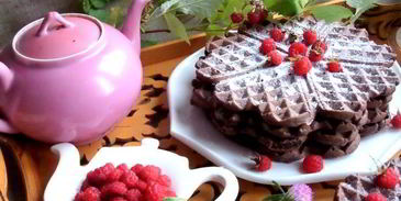 шоколадные вафли с кокосом