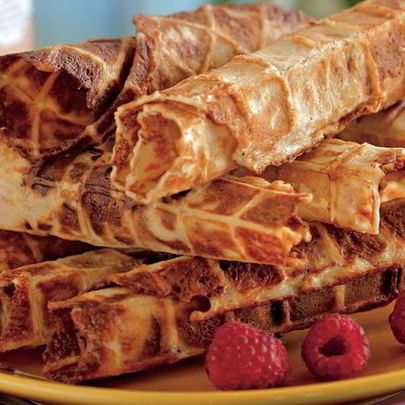 Творожные вафли с финиками