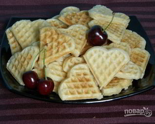 Вафли для электровафельницы сердечками