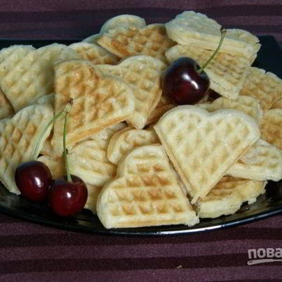 Вафли для электровафельницы сердечками