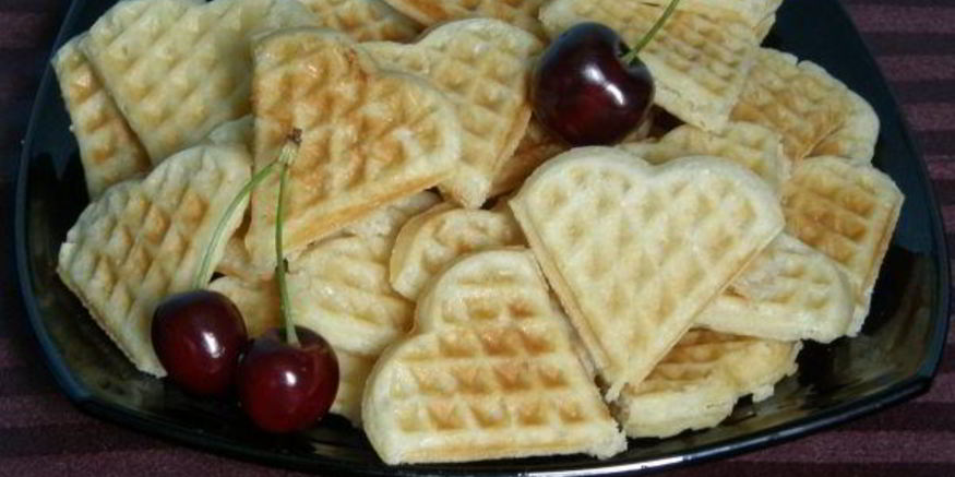 Рецепт вафель для электровафельницы сердечками