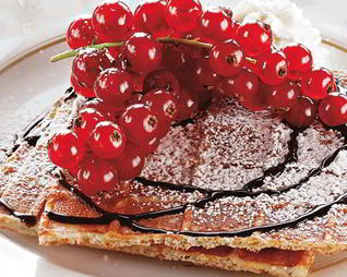 Вафли с горячим шоколадом